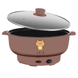 【家電製品(プライズ)】【Bブラウン】りるくま 電気マルチグリル鍋