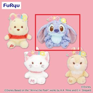 【ディズニー】【Bスティッチ】ディズニーキャラクター ミルキーボア 花かんむりマスコット