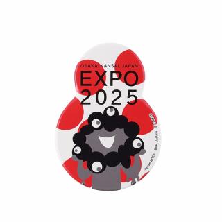 【EXPO 2025 大阪・関西万博】【I:黒ミャクミャク＆赤水玉】ミャクミャク 缶バッジ