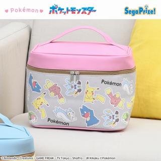 【ポケットモンスター】【Aピンク&グレー】ポケットモンスター　[PtZ]バニティポーチ