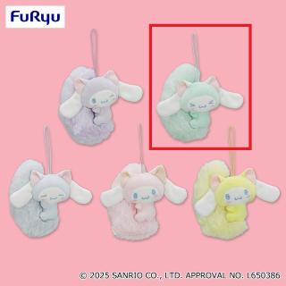 【サンリオ】【Dグリーン】シナモロール にゃんにゃんしっぽマスコット