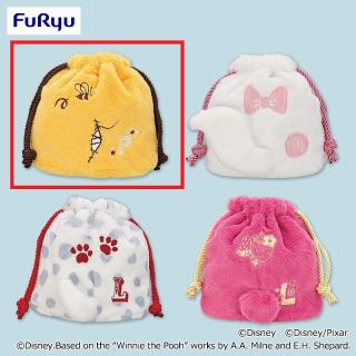 【ディズニー】【Aプーさん】ディズニー＆ピクサーキャラクター もこもこしっぽ付き巾着