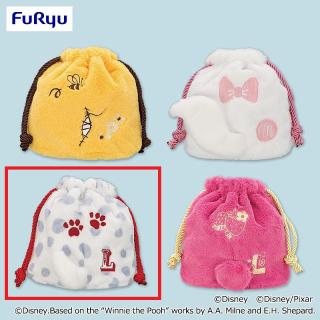 【ディズニー】【Cラッキー】ディズニー＆ピクサーキャラクター もこもこしっぽ付き巾着