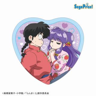 【らんま1/2】【G乱馬＆シャンプー】TVアニメ「らんま1/2」　ハート型缶バッジ（EX）