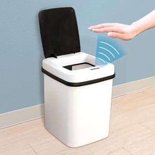 【A本体ホワイト×蓋ブラック】9L自動開閉センサーダストボックス5