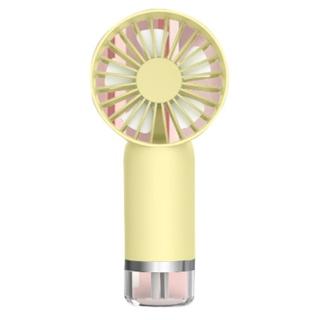 【家電製品(プライズ)】【Cイエロー】スプレー付きハンディファン