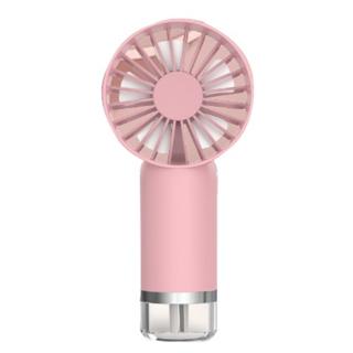 【家電製品(プライズ)】【Aピンク】スプレー付きハンディファン