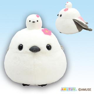 【Cしまゑおやこ(ピンク)】ふくふくシマエナガ なかよしおやこカラフルウルトラBIG