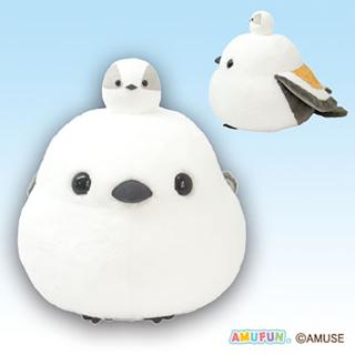 【Aシマちゃんおやこ(ライトブラウン)】ふくふくシマエナガ なかよしおやこカラフルウルトラBIG