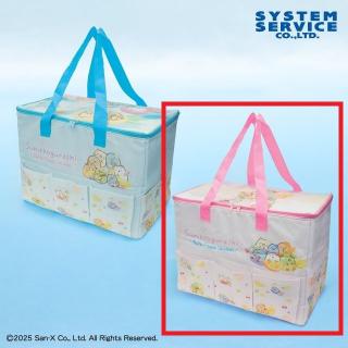 【すみっコぐらし】【Bピンク】すみっコぐらし ぺんぺんフルーツバケーション ポケット付き保冷レジかごバッグ
