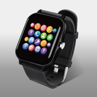 【家電製品(プライズ)】【B本体:ブラック×バンド:ブラック】タッチスクリーンスマートウォッチ LUSSO