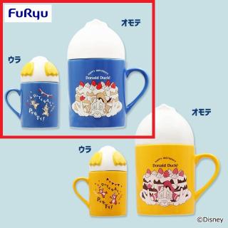 【ディズニー】【Aブルー】ミッキー＆フレンズ ドタバタパーティ おしりふた付きマグカップ