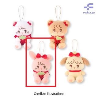 【mikkoシリーズ】【Cキャミー】mikko いちごマスコットぬいぐるみ