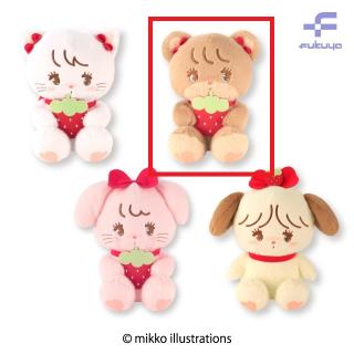 【mikkoシリーズ】【Bラテ】mikko いちごBIGぬいぐるみ
