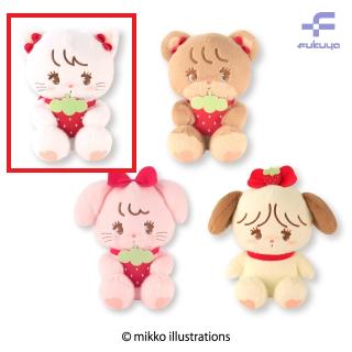 【mikkoシリーズ】【Aムース】mikko いちごBIGぬいぐるみ