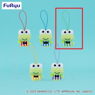 【サンリオ】【Cグリーン】けろけろけろっぴ カラフルストライプ マスコット