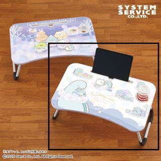【すみっコぐらし】【Bホワイト(とかげとおかあさん)】すみっコぐらし きらきらな夜 ビッグ木製ラップトップテーブル