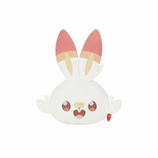【ポケットモンスター】【Cヒバニー】ポケピース 大きい顔型ぬいぐるみポーチ～ジラーチ・モクロー・ヒバニー～
