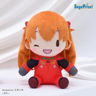 【エヴァンゲリオン】【Bウインク(片目開け)】エヴァンゲリオンシリーズ ふわぷち Mぬいぐるみ“アスカ”