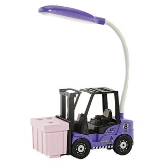 【家電製品(プライズ)】【Dコンテナ桃色×車体紫色】フォークリフト デスクライト