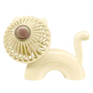 【家電製品(プライズ)】【Bベージュ】USB充電式卓上ネコファン