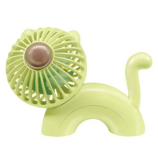 【家電製品(プライズ)】【Cグリーン】USB充電式卓上ネコファン