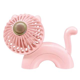 【家電製品(プライズ)】【Aピンク】USB充電式卓上ネコファン