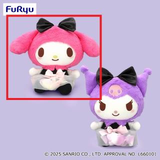 【サンリオ】【Aマイメロディ】マイメロディ・クロミ ブラック フラワーインドレスBIGぬいぐるみ