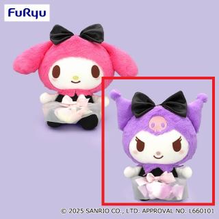 【サンリオ】【Bクロミ】マイメロディ・クロミ ブラック フラワーインドレスBIGぬいぐるみ