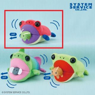 【FANS】【Aカエル(レッド)】FANS カメレオン＆カエルぶるぶるぬいぐるみ