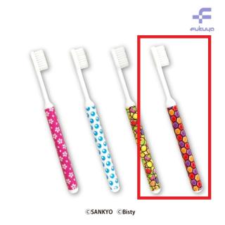 【SANKYO】【Bハニカム柄】SANKYO PUSHボタンキャップ付き　歯ブラシ