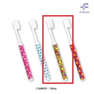 【SANKYO】【Aフルーツ柄】SANKYO PUSHボタンキャップ付き　歯ブラシ