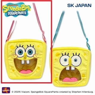 【スポンジ・ボブ】【Aえがお(持ち手ピンク)】スポンジ・ボブ 窓付きショルダーバッグ