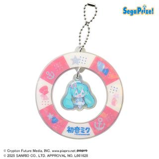 【サンリオ】【A初音ミク(赤)】初音ミク×シナモロール　ゆらゆらアクリルキーチェーン　～マリンスタイル～（EX）