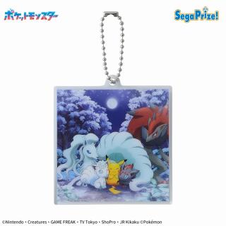 【ポケットモンスター】【Bピカチュウとアローラロコンたち】ポケットモンスター　アクリルキーチェーン