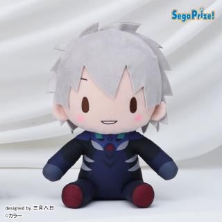 【エヴァンゲリオン】【Bにっこり(口開け)】エヴァンゲリオンシリーズ　ふわぷち　Mぬいぐるみ“カヲル”
