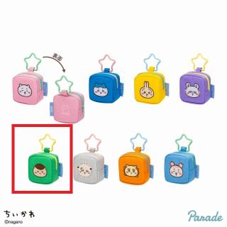 【ちいかわ】【Eくりまんじゅう】ちいかわ カラビナつき刺繍スクエアミニポーチ