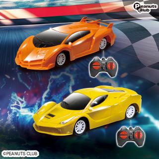 【乗り物】【Aオレンジ＆イエロー】RC スピードツインレーサー
