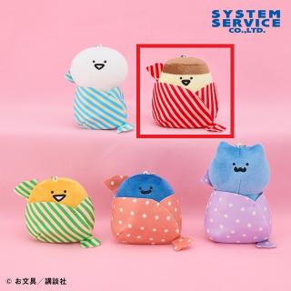 【お文具といっしょ】【Bプリンさん】お文具といっしょ ボールチェーン付きキャンディーに包まれぬいぐるみ