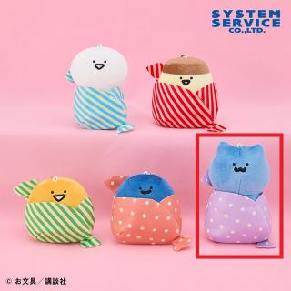 【お文具といっしょ】【E猫さん】お文具といっしょ ボールチェーン付きキャンディーに包まれぬいぐるみ