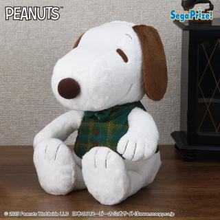 【スヌーピー】【Bグリーン】SNOOPY(TM) Lぬいぐるみ チェックベスト