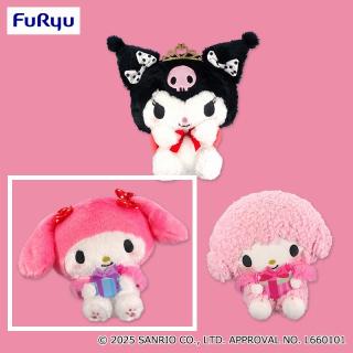 【サンリオ】【Bマイメロディ】マイメロディ・クロミ HBD Kuromi BIGぬいぐるみ①