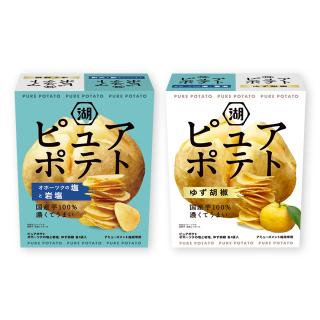 【Aゆず胡椒＆岩塩】湖池屋ピュアポテト アソートミドルBOX 2種