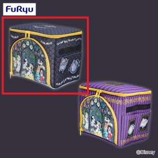 【ディズニー】【Aブラック】ミッキー＆フレンズ ステンドグラスホラーナイト ステンドグラス風クリア収納ケース