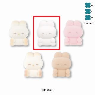 【うさぎのねむちゃん】【Aハニーミルク(白)】うさぎのねむちゃん フロッキーソフビフィギュア