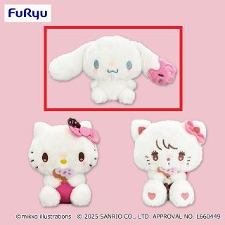 【サンリオ】【Bシナモロール】mikko×Sanrio characters ドーナツデザインBIGぬいぐるみ①