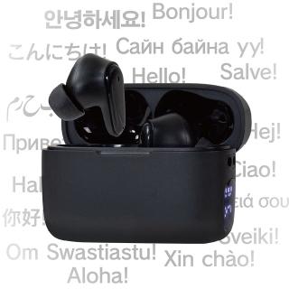 【家電製品(プライズ)】【Bブラック】同時通訳機能付き TWSイヤホン interpret