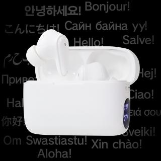 【家電製品(プライズ)】【Aホワイト】同時通訳機能付き TWSイヤホン interpret