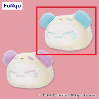 【ねむネコ】【Bブルー】ねむネコ パステルパンダBIGぬいぐるみ