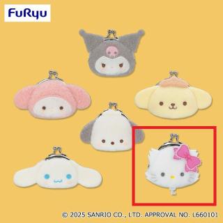 【サンリオ】【Fチャーミーキティ】サンリオキャラクターズ ミルキーボアフェイス がま口ポーチ